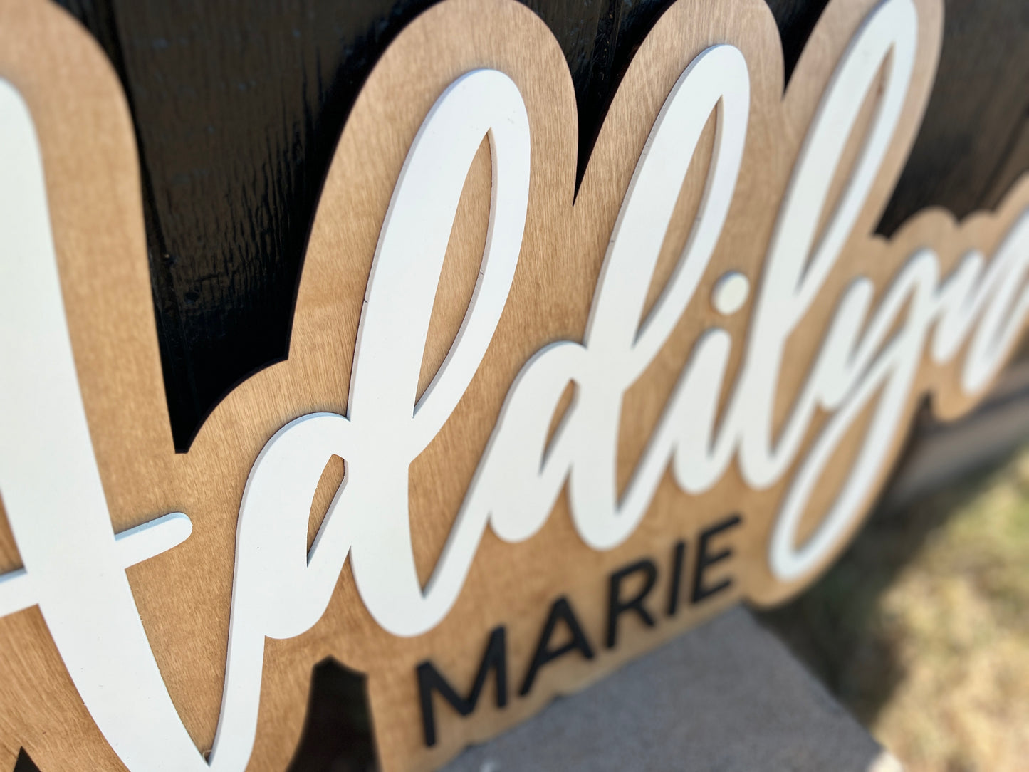 36 inch double layer wall sign
