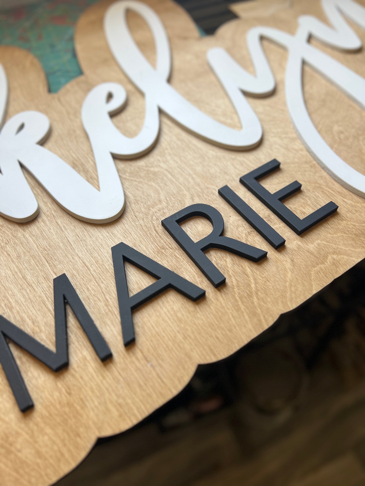 36 inch double layer wall sign