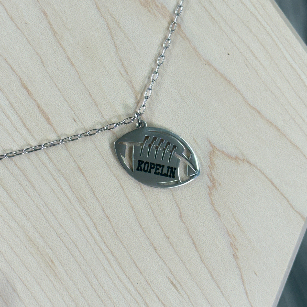 Personalized Football Name Necklace