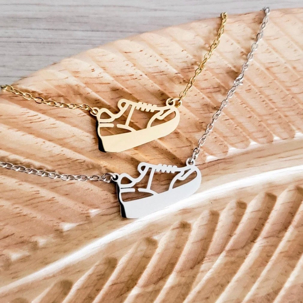 Personalized Running Shoe Name Necklace