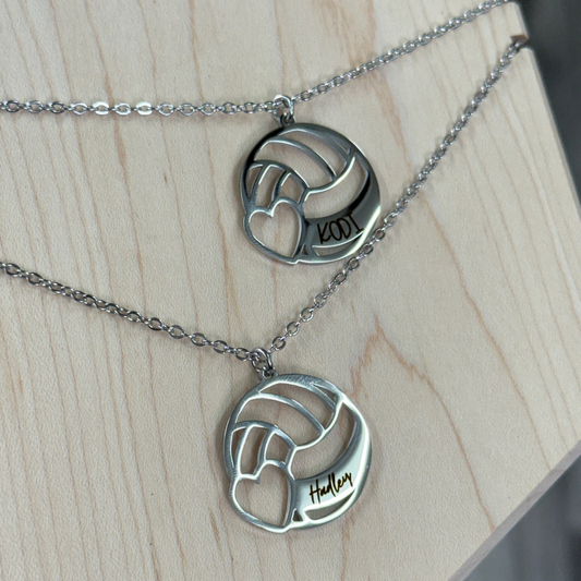 Personalized Volleyball Name Necklace