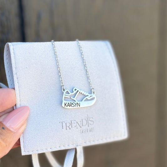 Personalized Running Shoe Name Necklace