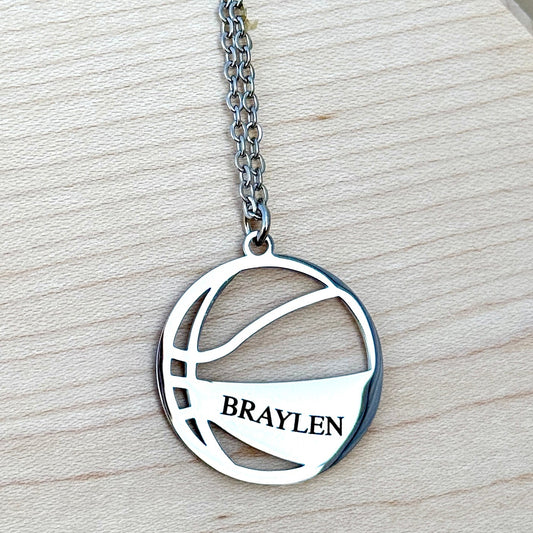 Personalized Basketball Name Necklace