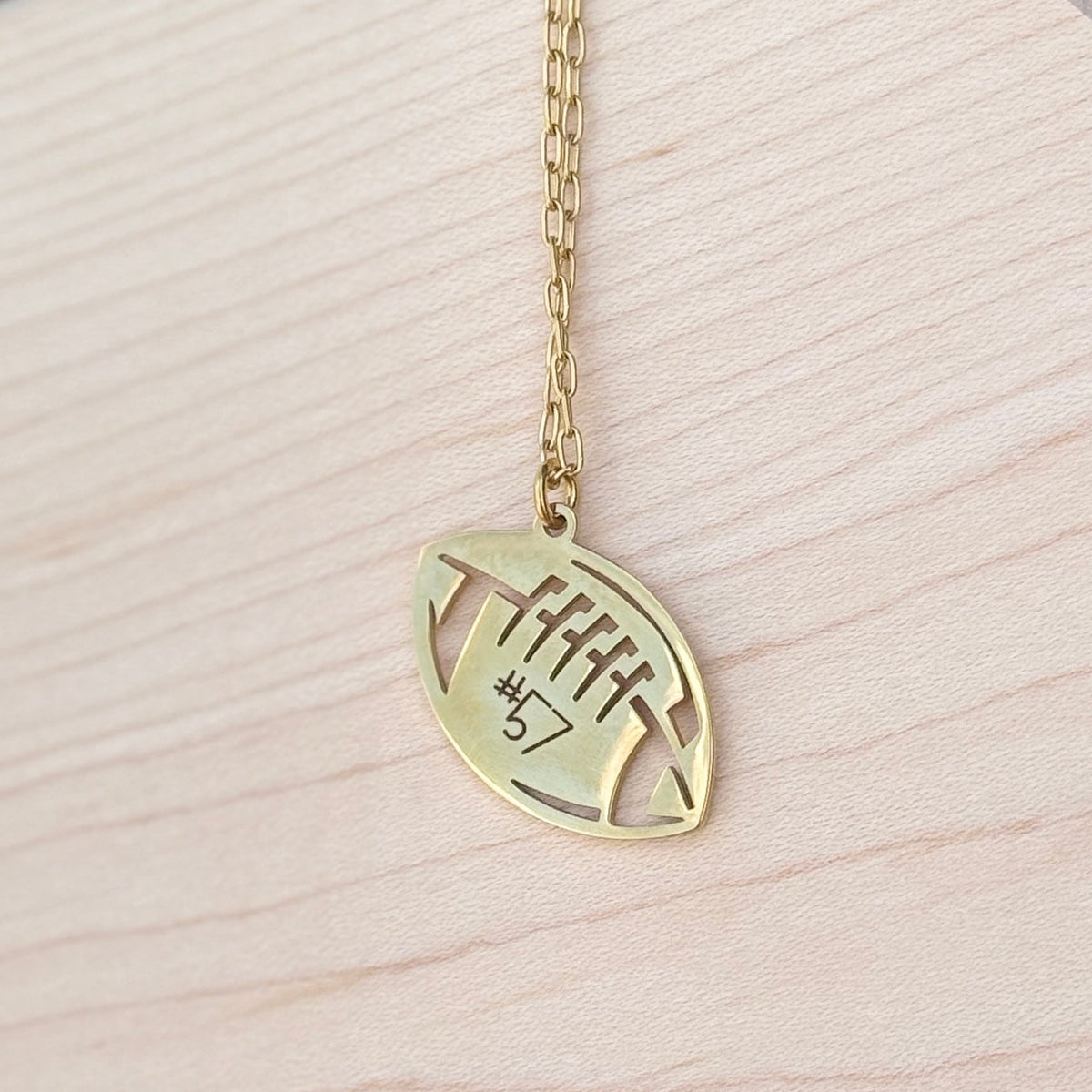 Personalized Football Name Necklace