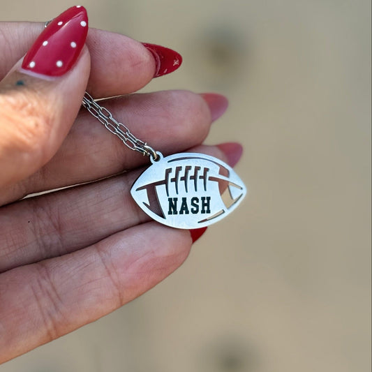 Personalized Football Name Necklace