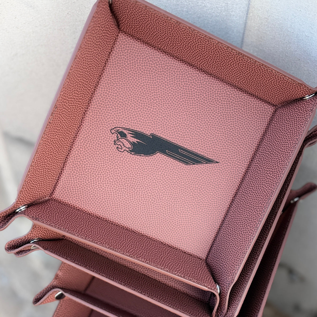 Personalized Football & Basketball Leatherette Valet Trays